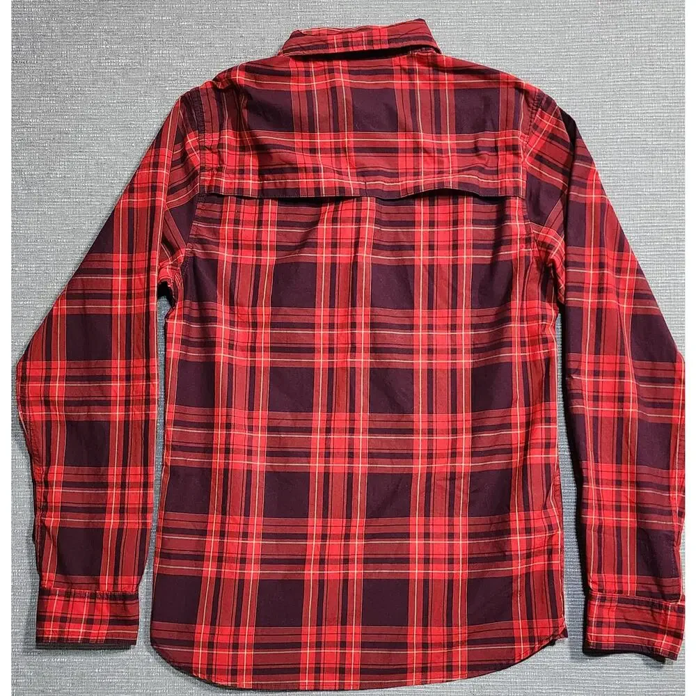 The North Face Plaid Button‎ Front Long Sleeve Shirt Mens Small